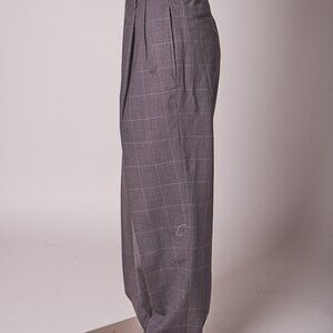 198os Dark Gray Check 2 Piece Wool Suit